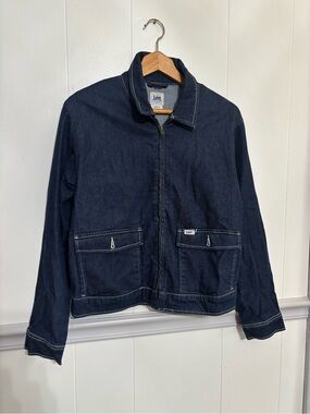 Lee Dark Indigo Denim Bomber Jacket
